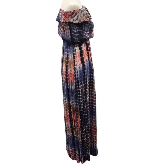 Body Central Off-Shoulder Tie-Dye Maxi‎ Dress Size Large - Picture 3 of 11